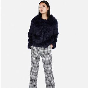 Shaggy faux fur coat